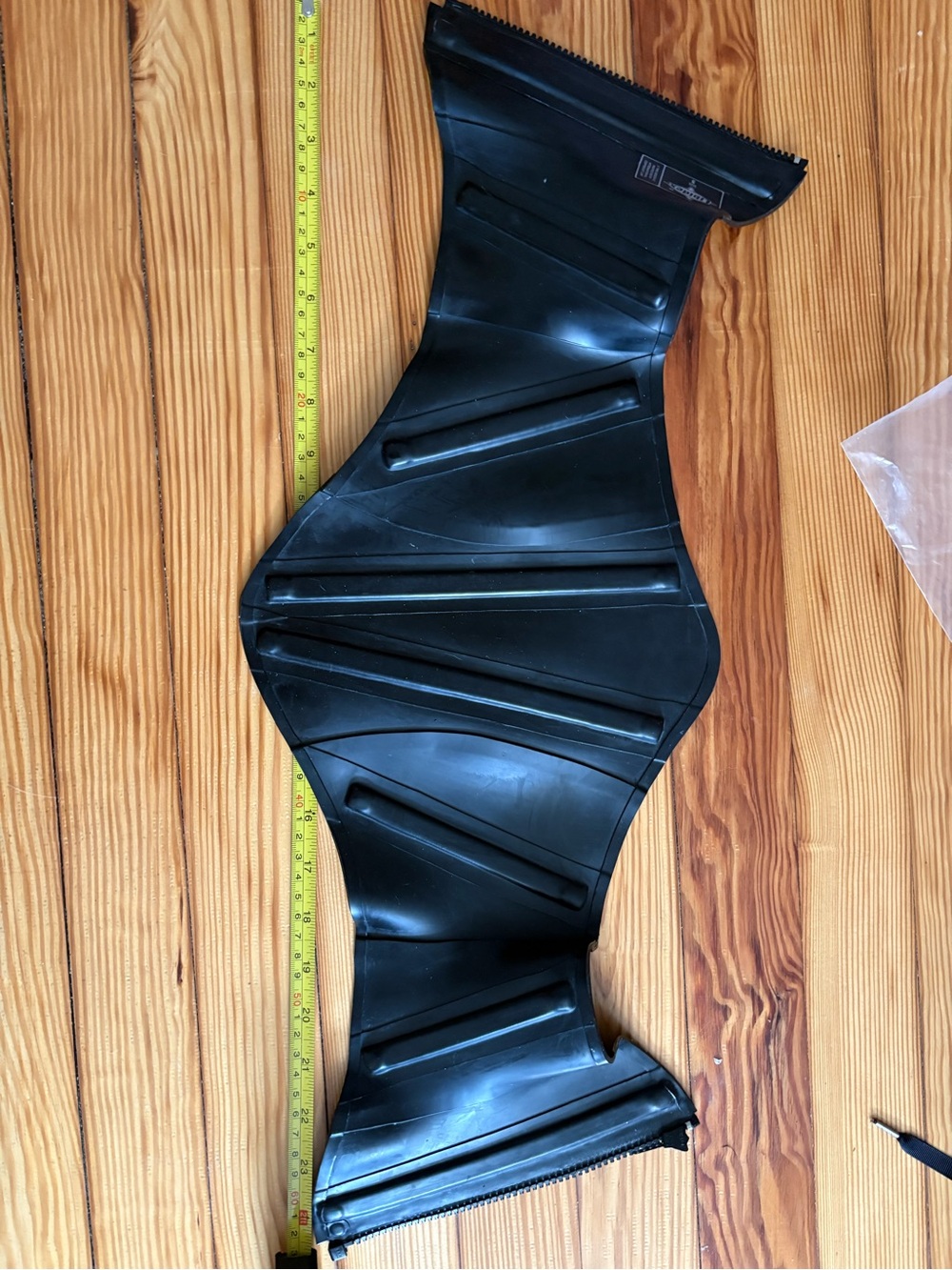 Black Latex Waist Cincher with Front Zip libidex size small - Picture 4 of 4